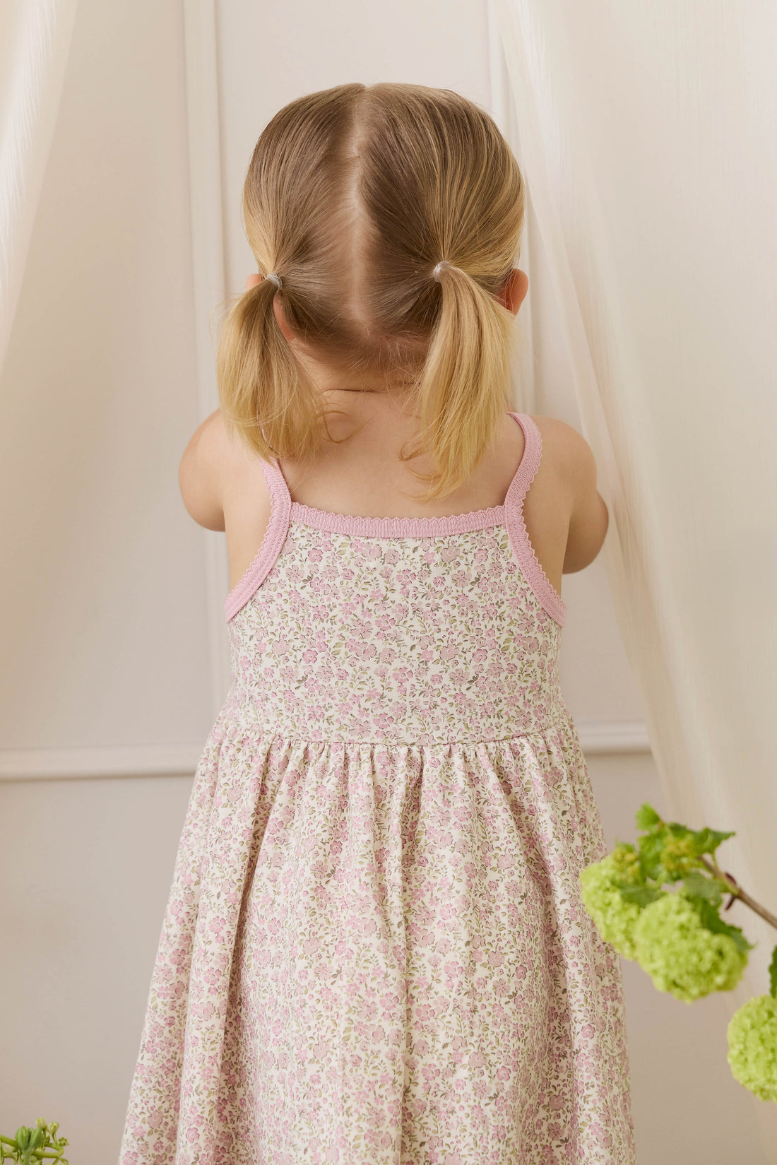 Organic Cotton Samantha Dress - Tully Mauve Childrens Dress from Jamie Kay Australia