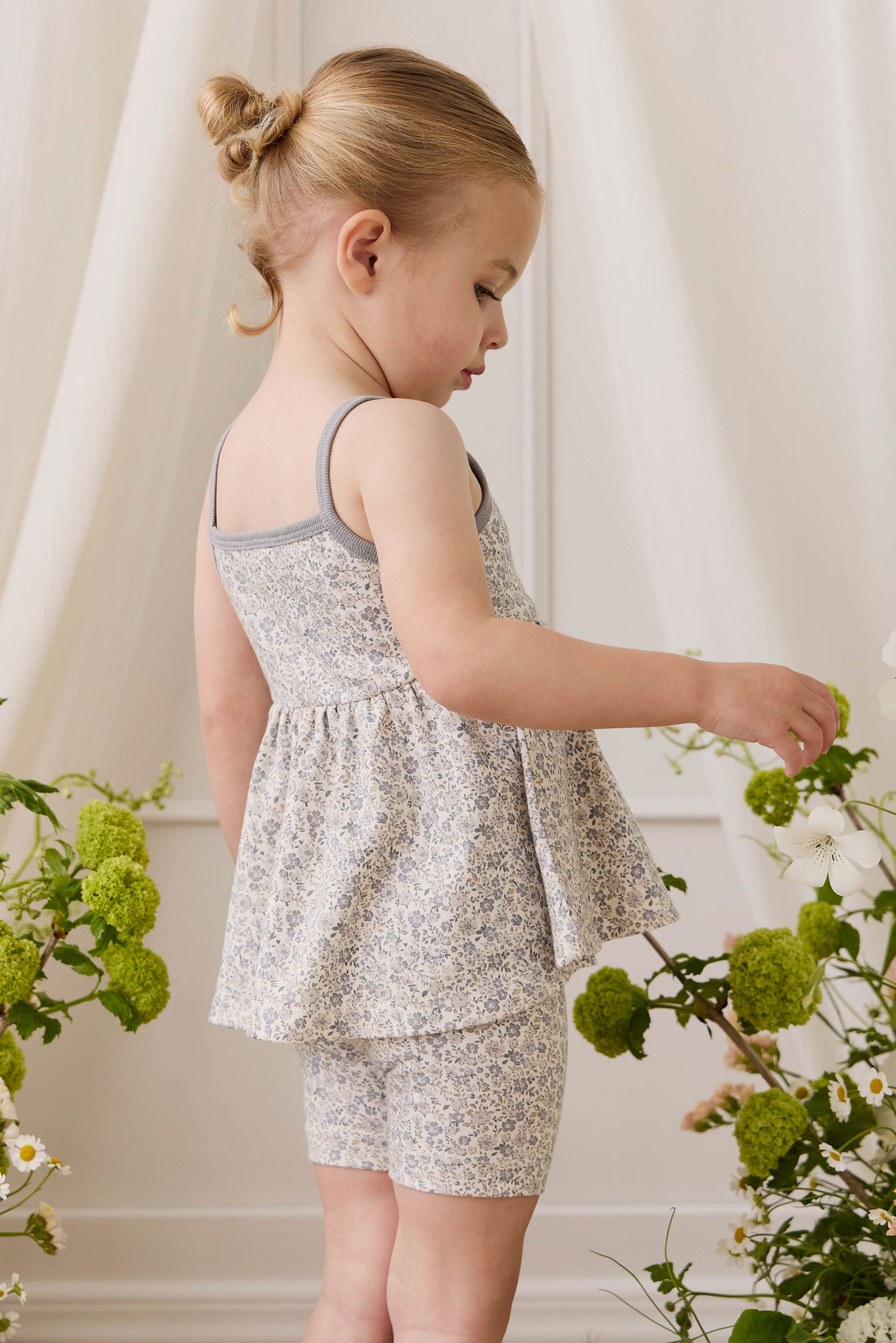 Organic Cotton Everyday Bike Short - Tully Grey Childrens Shorts from Jamie Kay Australia