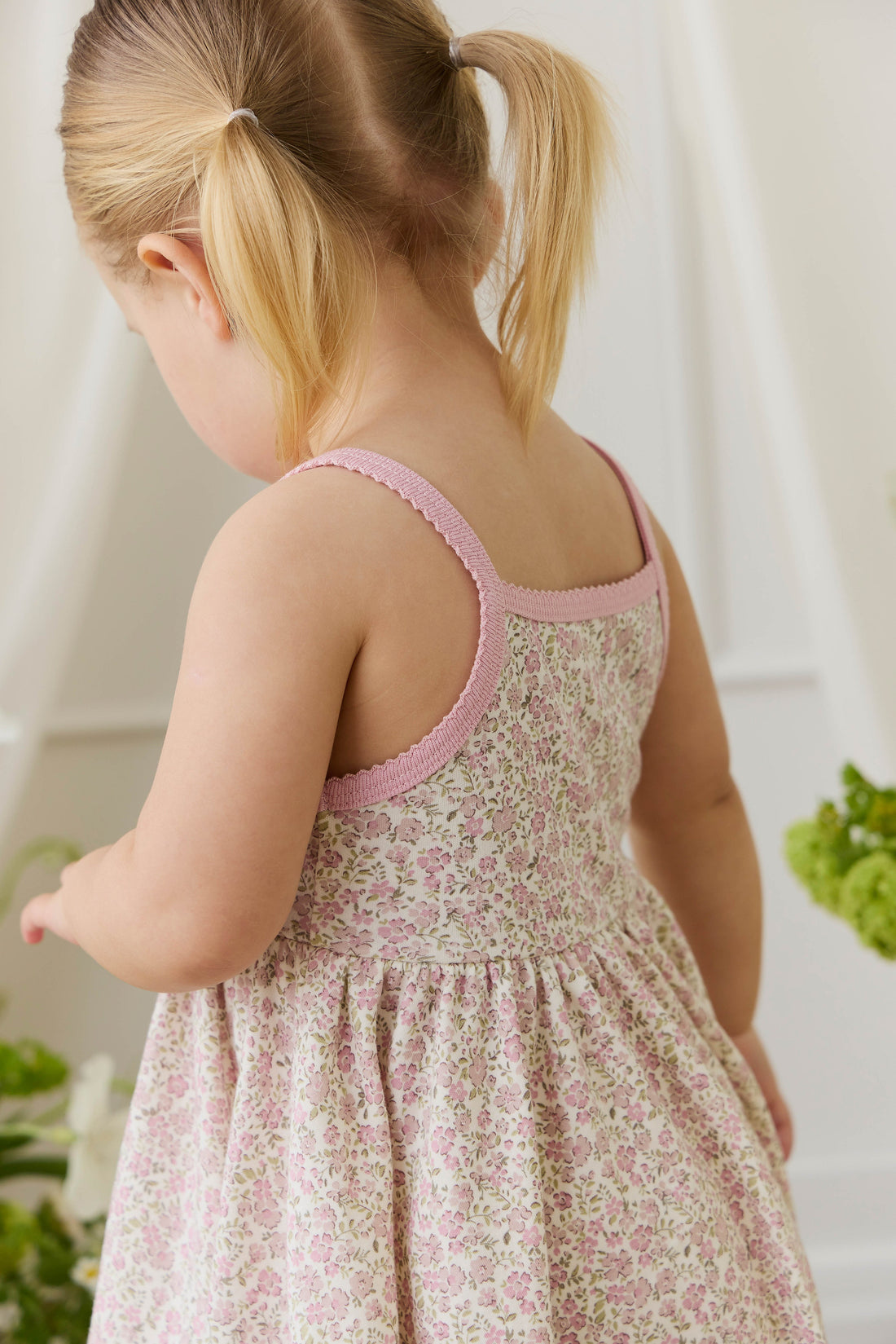 Organic Cotton Samantha Dress - Tully Mauve Childrens Dress from Jamie Kay Australia