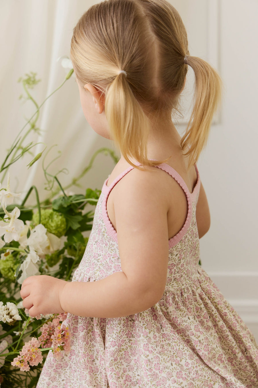 Organic Cotton Samantha Dress - Tully Mauve Childrens Dress from Jamie Kay Australia