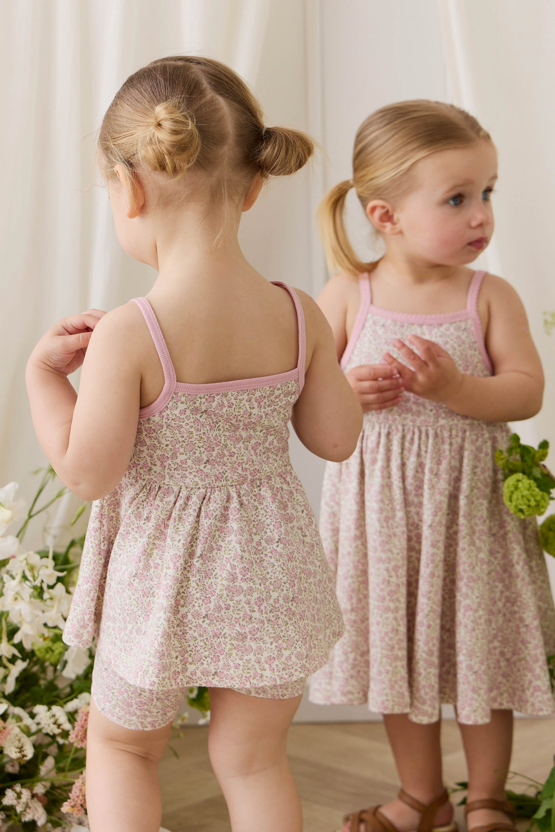 Organic Cotton Samantha Dress - Tully Mauve Childrens Dress from Jamie Kay Australia