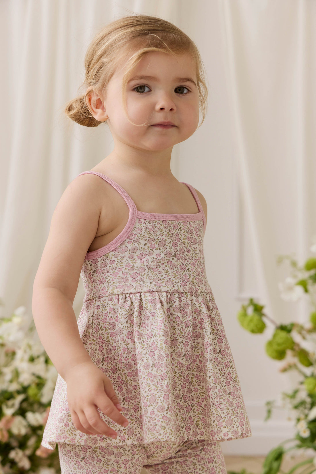 Organic Cotton Maple Singlet - Tully Mauve Childrens Top from Jamie Kay Australia
