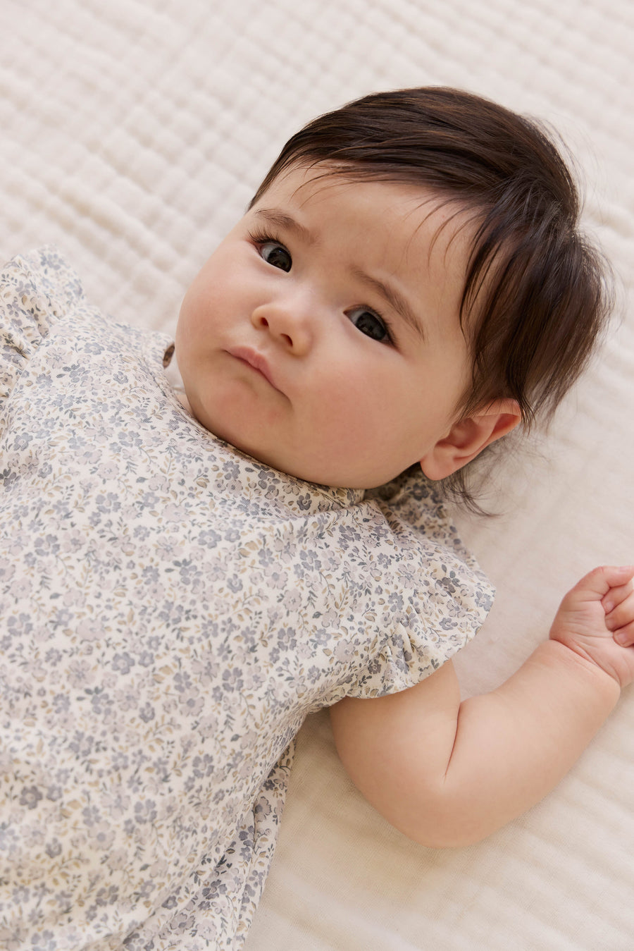 Organic Cotton Adrienne Playsuit - Tully Grey Childrens Playsuit from Jamie Kay Australia