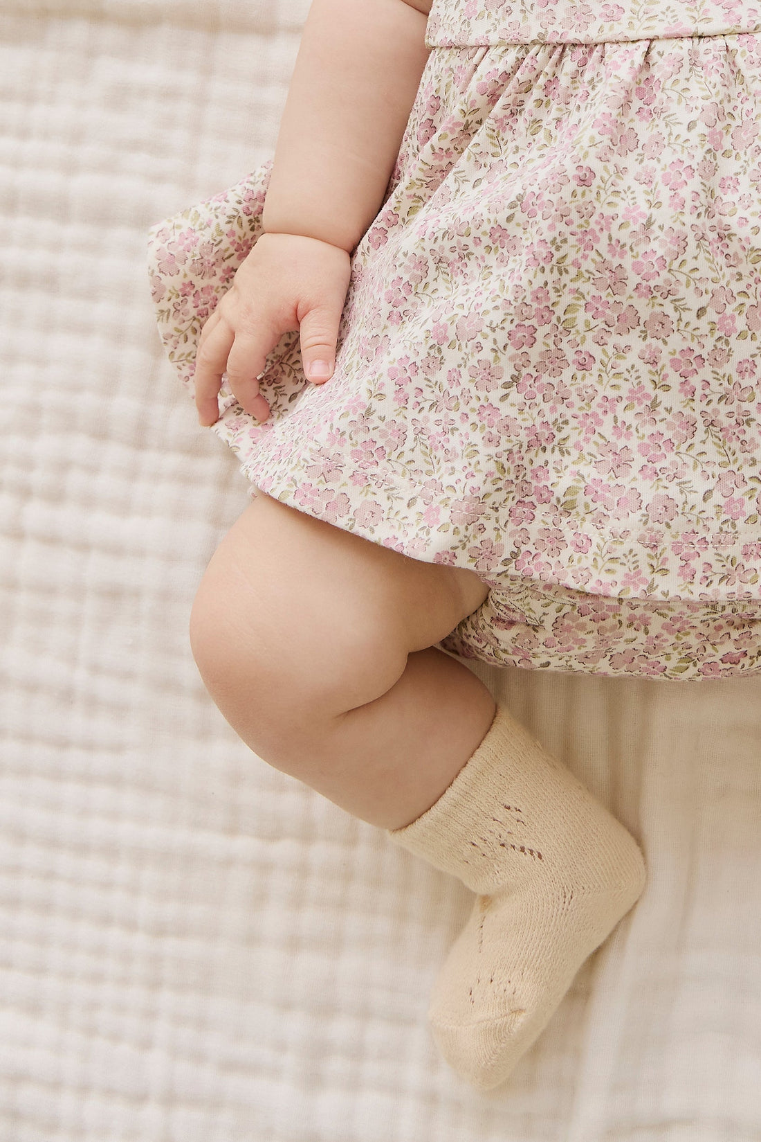 Organic Cotton Frill Bloomer - Tully Mauve Childrens Bloomer from Jamie Kay Australia