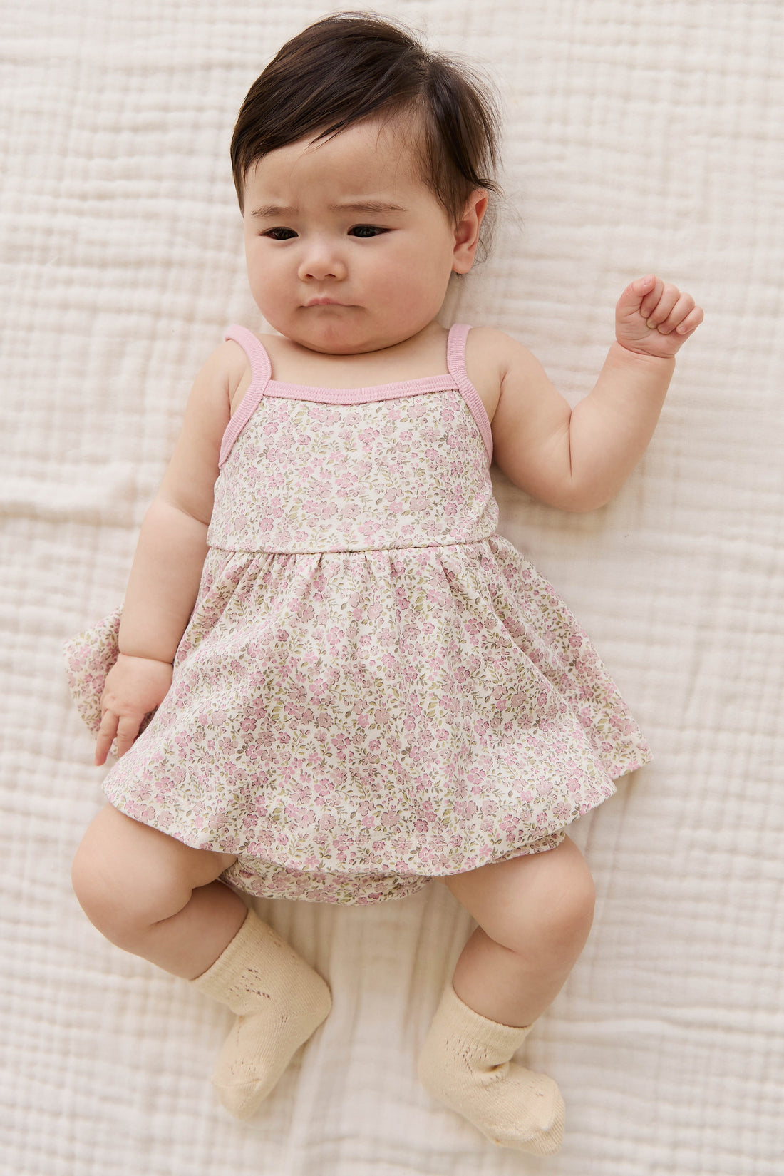 Organic Cotton Maple Singlet - Tully Mauve Childrens Top from Jamie Kay Australia