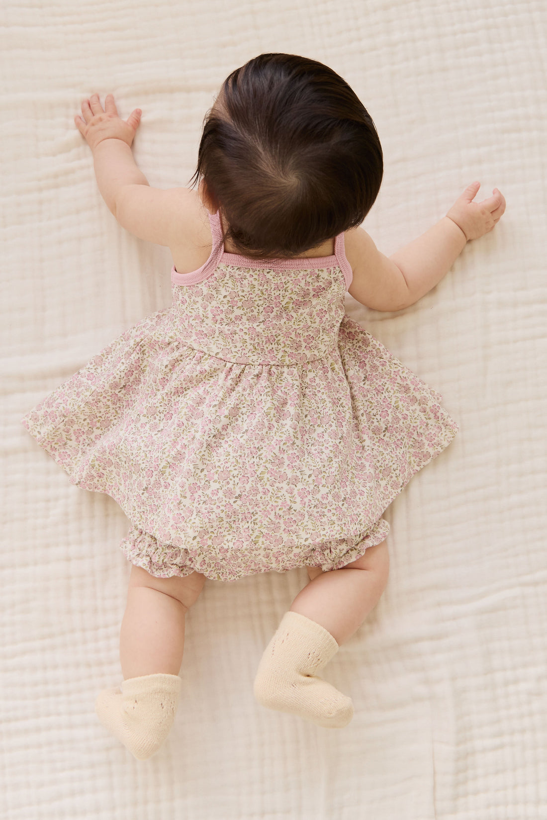 Organic Cotton Frill Bloomer - Tully Mauve Childrens Bloomer from Jamie Kay Australia