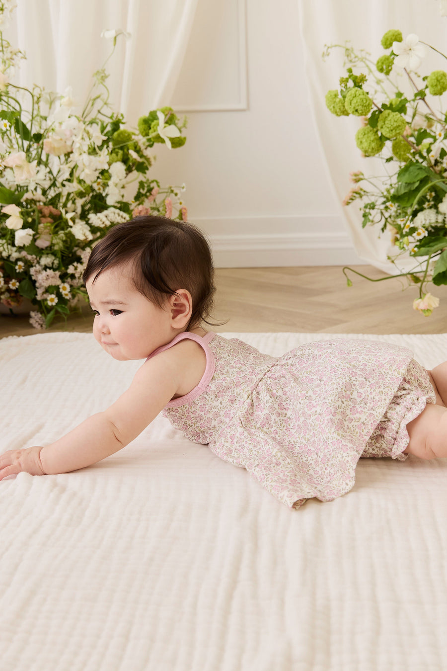 Organic Cotton Frill Bloomer - Tully Mauve Childrens Bloomer from Jamie Kay Australia