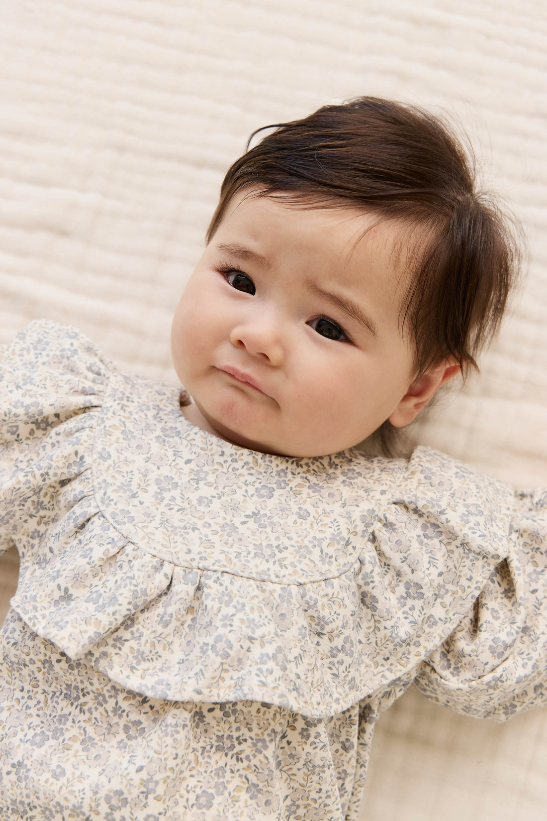 Organic Cotton Aurora Playsuit - Tully Grey Childrens Playsuit from Jamie Kay Australia