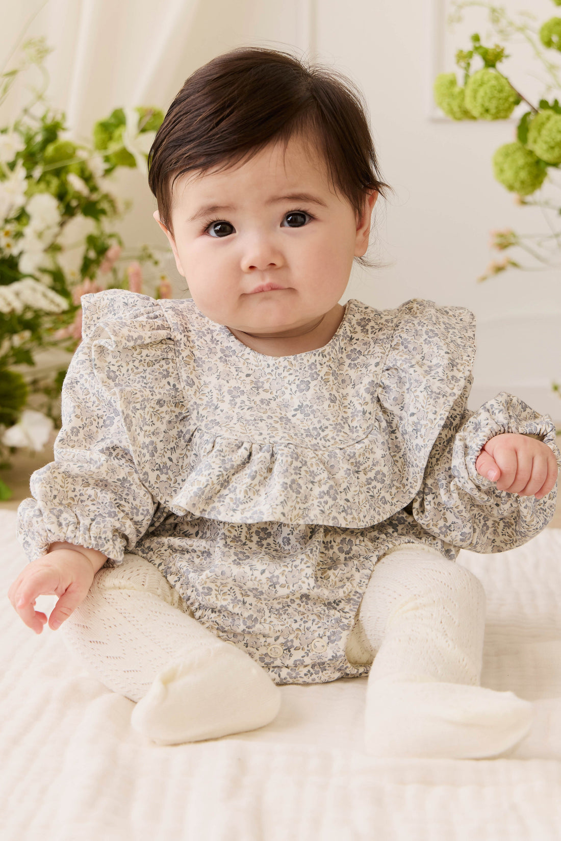 Organic Cotton Aurora Playsuit - Tully Grey Childrens Playsuit from Jamie Kay Australia