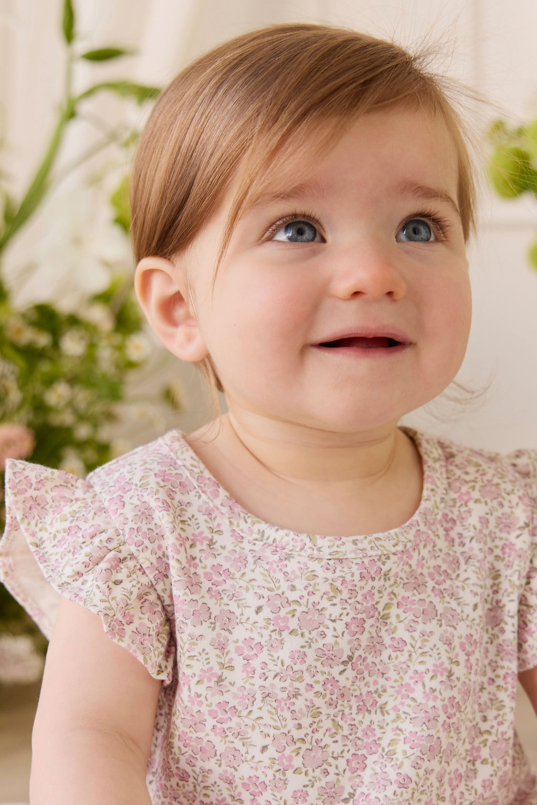 Organic Cotton Adrienne Playsuit - Tully Mauve Childrens Playsuit from Jamie Kay Australia