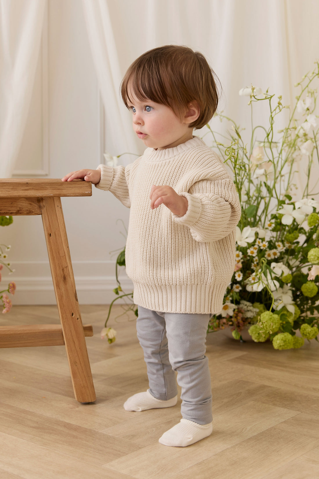 Johan Knit Jumper - Vanilla Childrens Jumper from Jamie Kay Australia