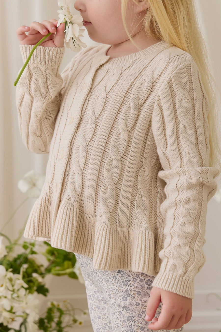 Harriet Cardigan - Vanilla Childrens Cardigan from Jamie Kay Australia