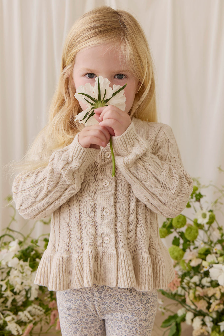Harriet Cardigan - Vanilla Childrens Cardigan from Jamie Kay Australia