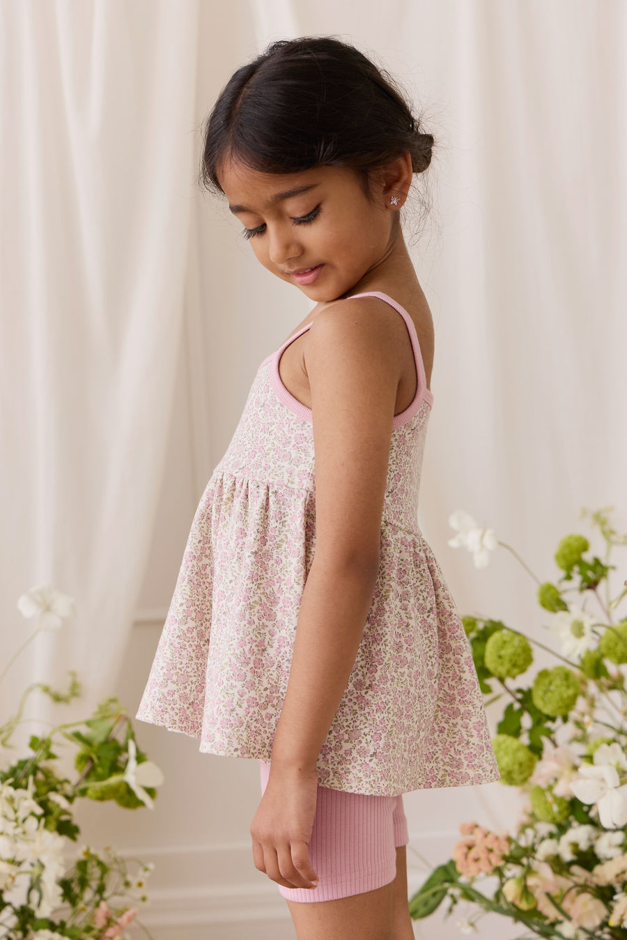 Organic Cotton Maple Singlet - Tully Mauve Childrens Top from Jamie Kay Australia