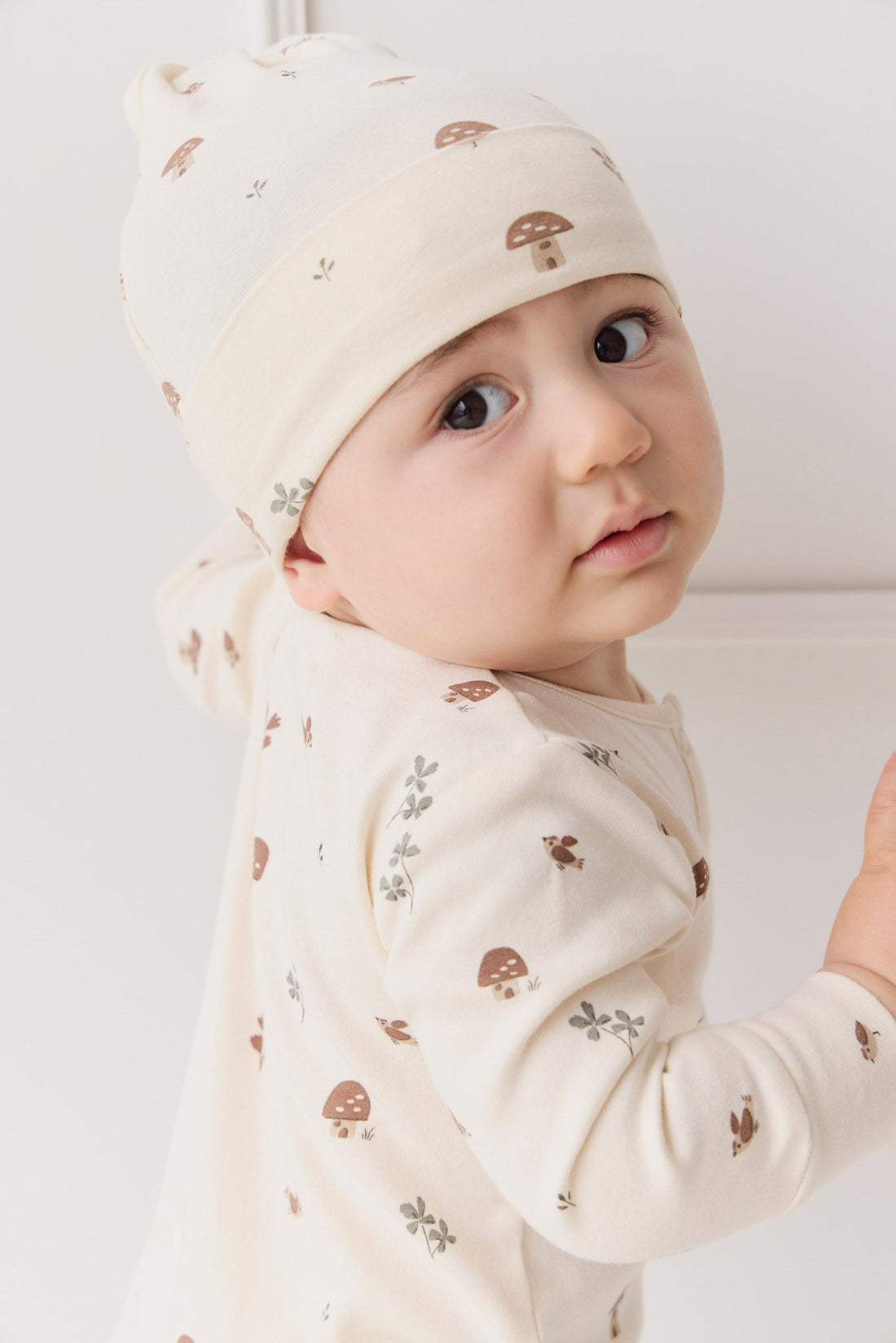 Organic Cotton Knot Beanie - Le Champignon Childrens Hat from Jamie Kay Australia