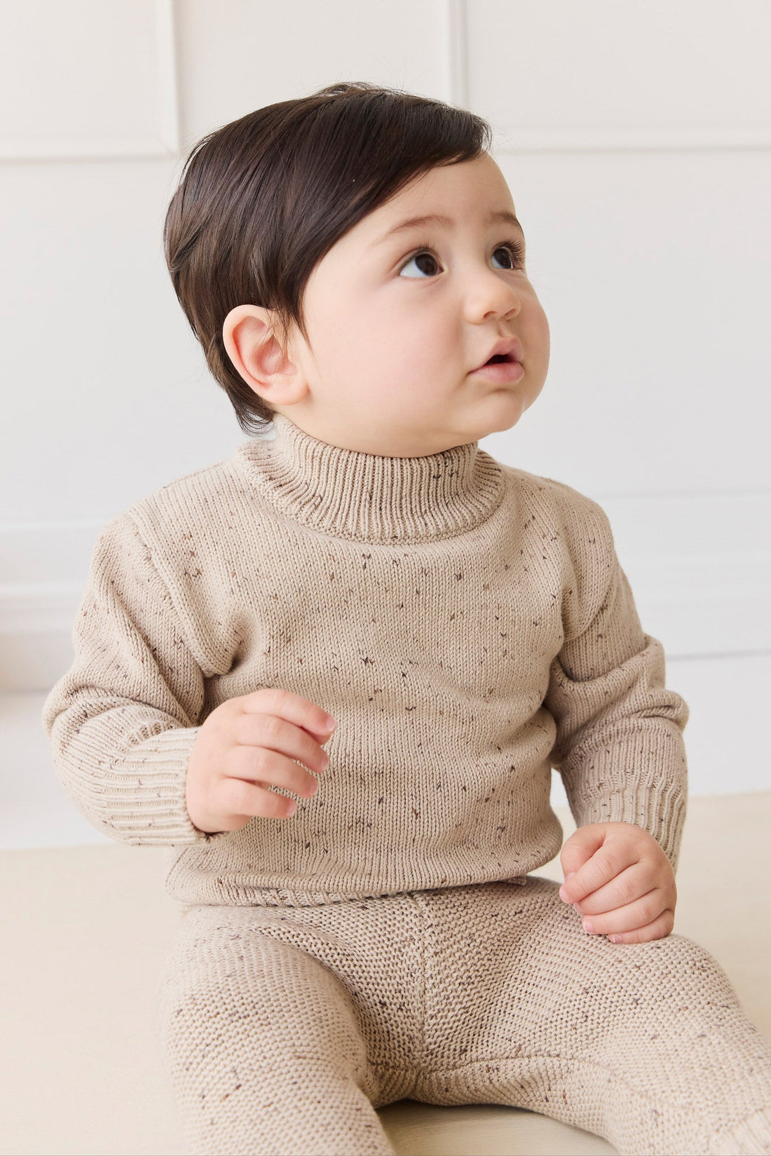 Matthew Jumper - Malt Fleck Childrens Jumper from Jamie Kay Australia