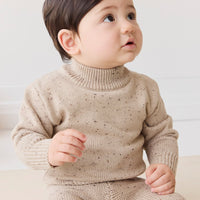 Matthew Jumper - Malt Fleck Childrens Jumper from Jamie Kay Australia