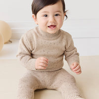 Matthew Jumper - Malt Fleck Childrens Jumper from Jamie Kay Australia