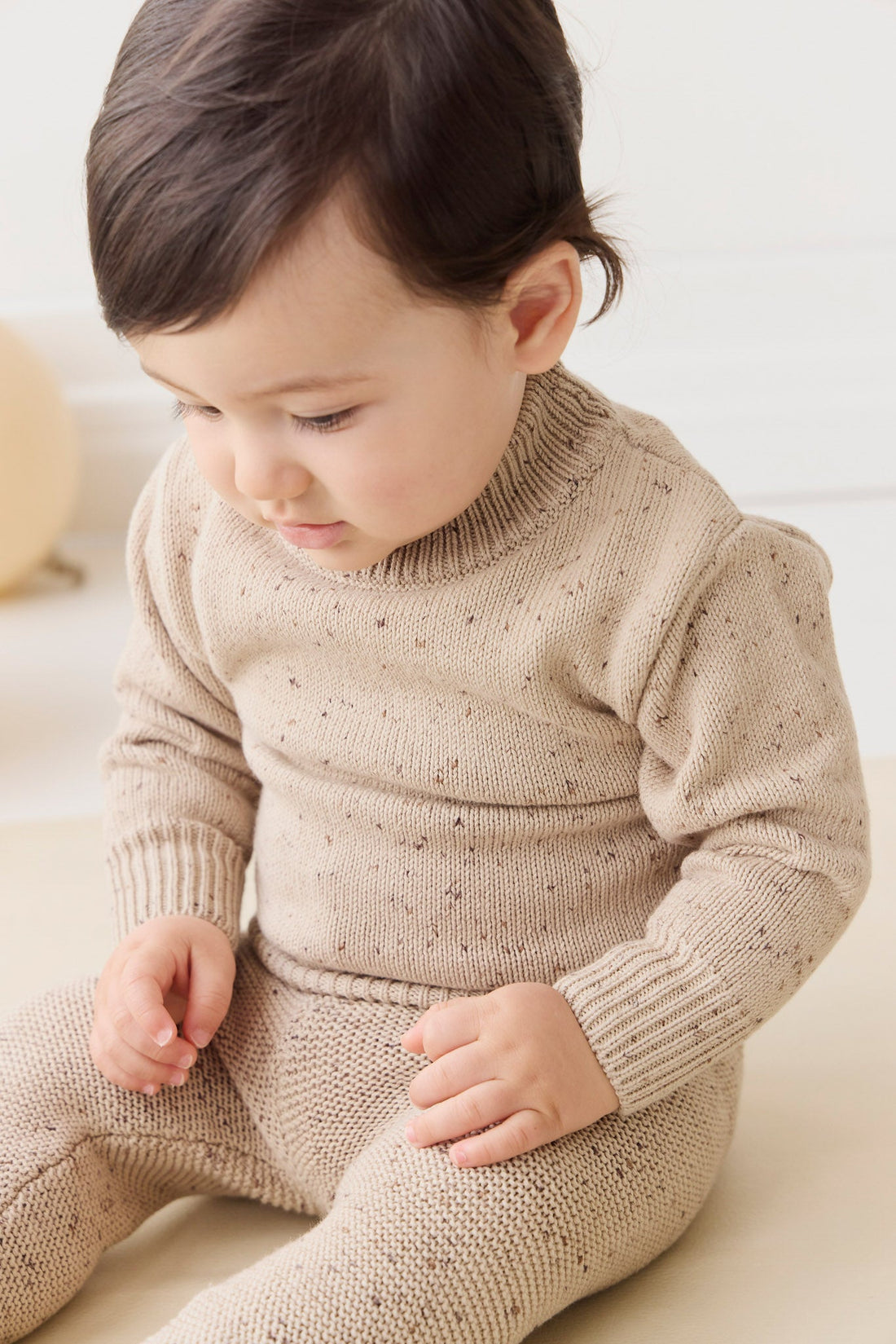 Matthew Jumper - Malt Fleck Childrens Jumper from Jamie Kay Australia