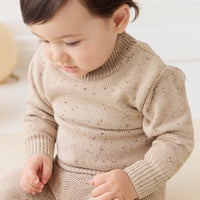 Matthew Jumper - Malt Fleck Childrens Jumper from Jamie Kay Australia