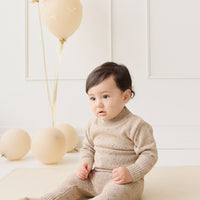 Matthew Jumper - Malt Fleck Childrens Jumper from Jamie Kay Australia