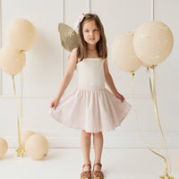 Organic Cotton Meadow Skirt - Simple Flowers Lilac Childrens Skirt from Jamie Kay Australia