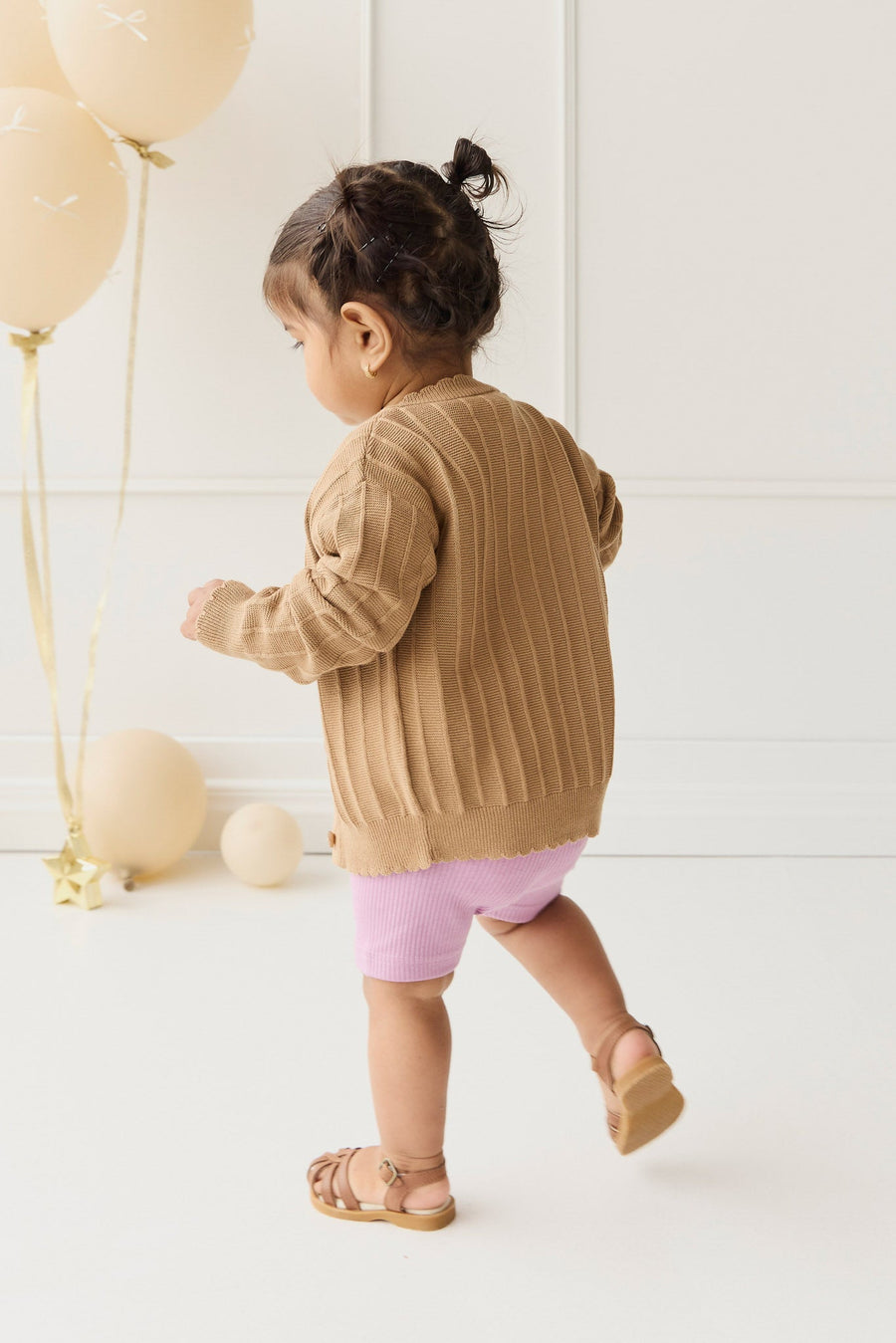 Emily Knitted Cardigan - Caramel Cream Childrens Cardigan from Jamie Kay Australia