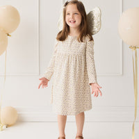 Organic Cotton Pixie Dress - Blueberry Field Raindrops Childrens Dress from Jamie Kay Australia