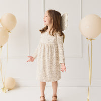 Organic Cotton Pixie Dress - Blueberry Field Raindrops Childrens Dress from Jamie Kay Australia