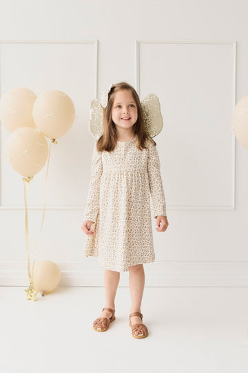 Organic Cotton Pixie Dress - Blueberry Field Raindrops Childrens Dress from Jamie Kay Australia