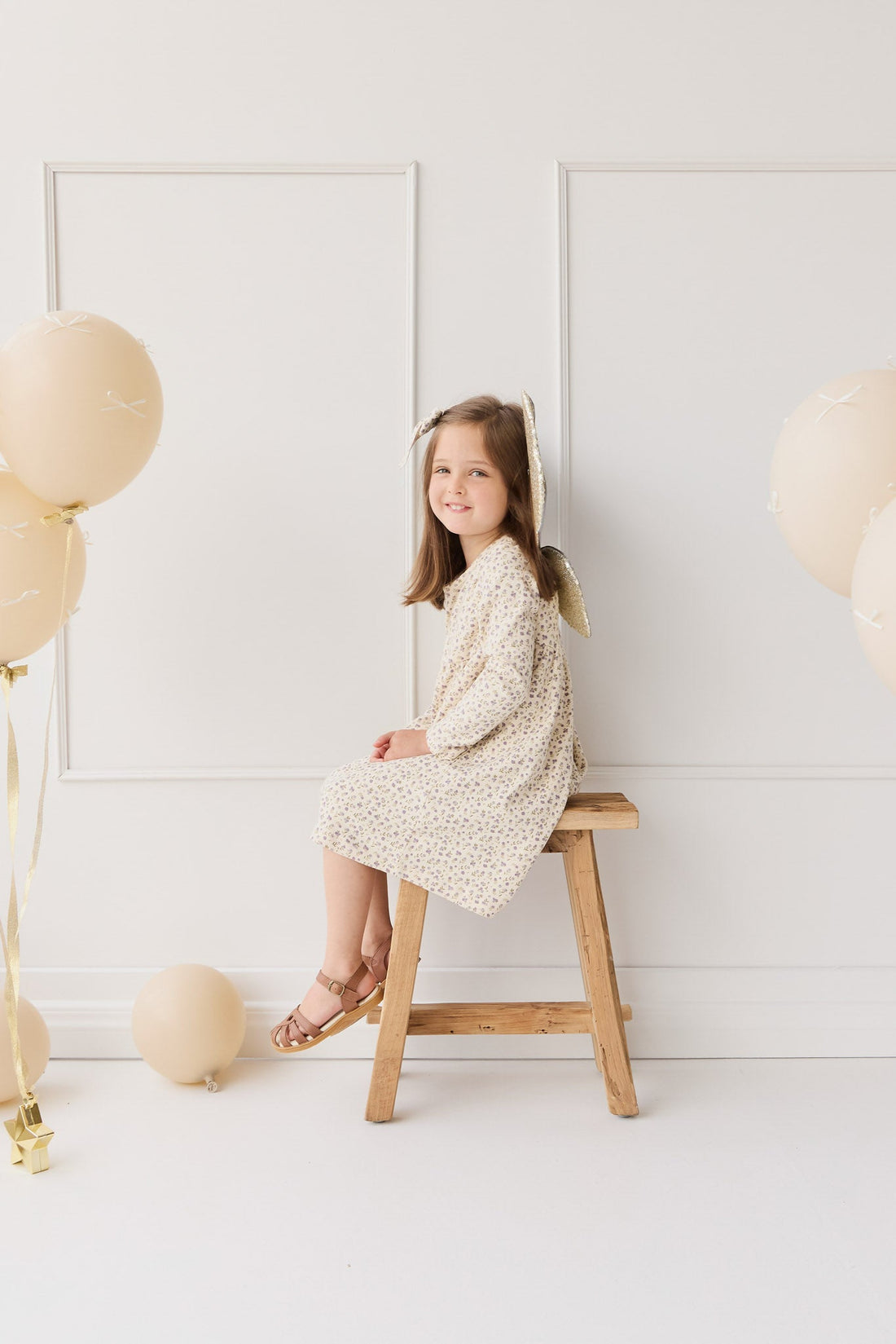 Organic Cotton Pixie Dress - Blueberry Field Raindrops Childrens Dress from Jamie Kay Australia