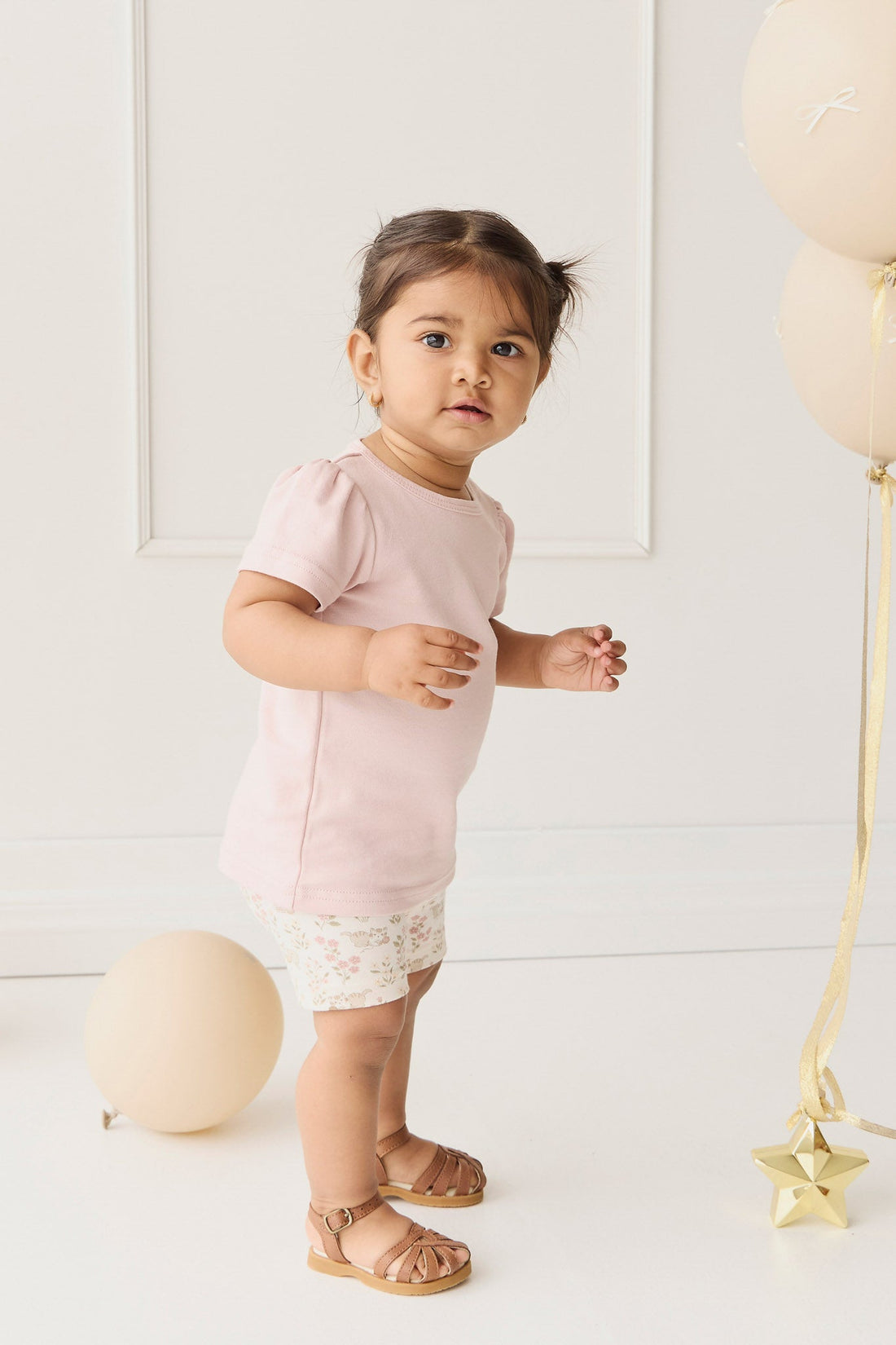 Pima Cotton Tasha Top - Dusky Pink Childrens Top from Jamie Kay Australia