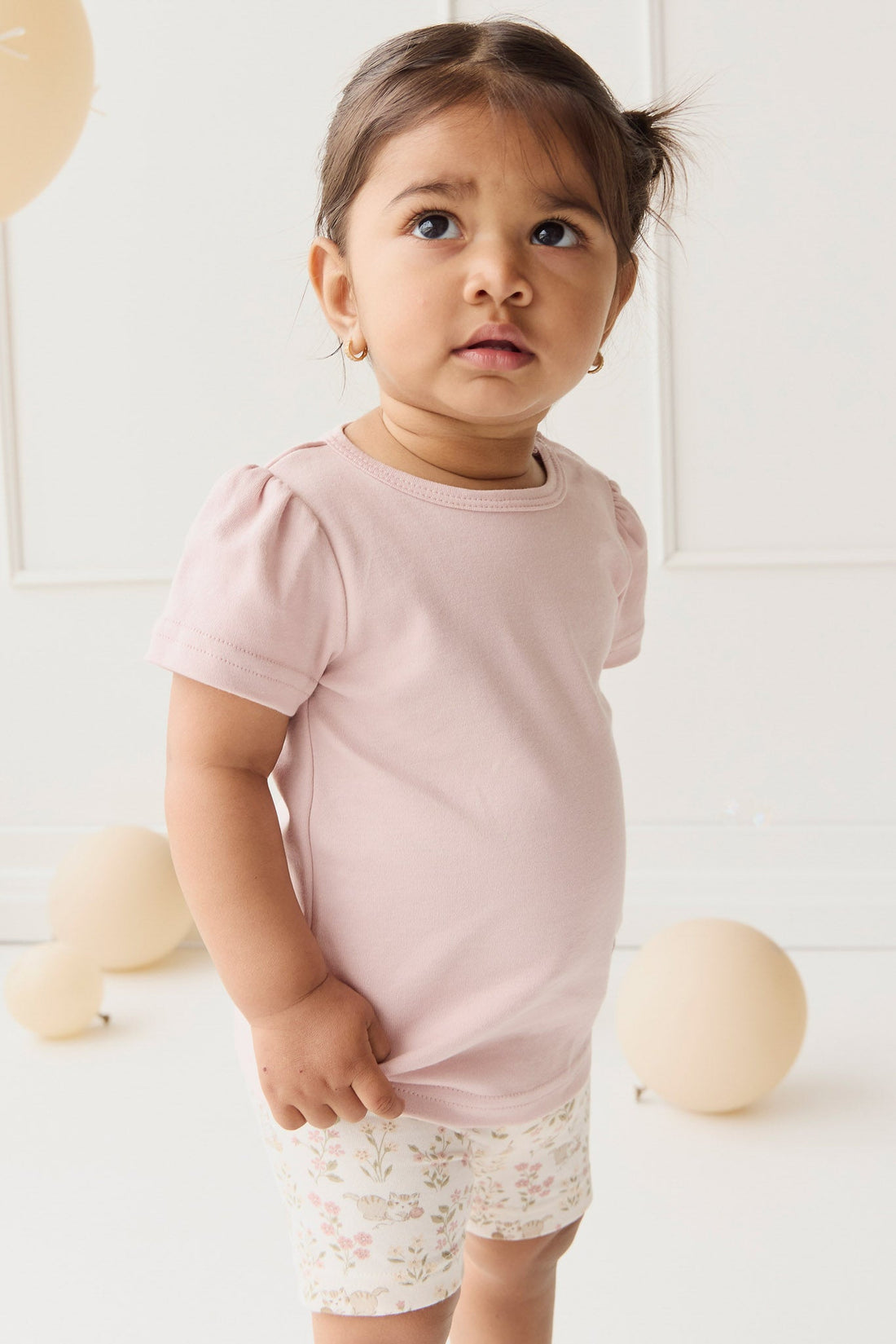 Pima Cotton Tasha Top - Dusky Pink Childrens Top from Jamie Kay Australia