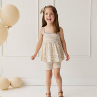 Organic Cotton Maple Singlet - Blueberry Field Raindrops Childrens Singlet from Jamie Kay Australia