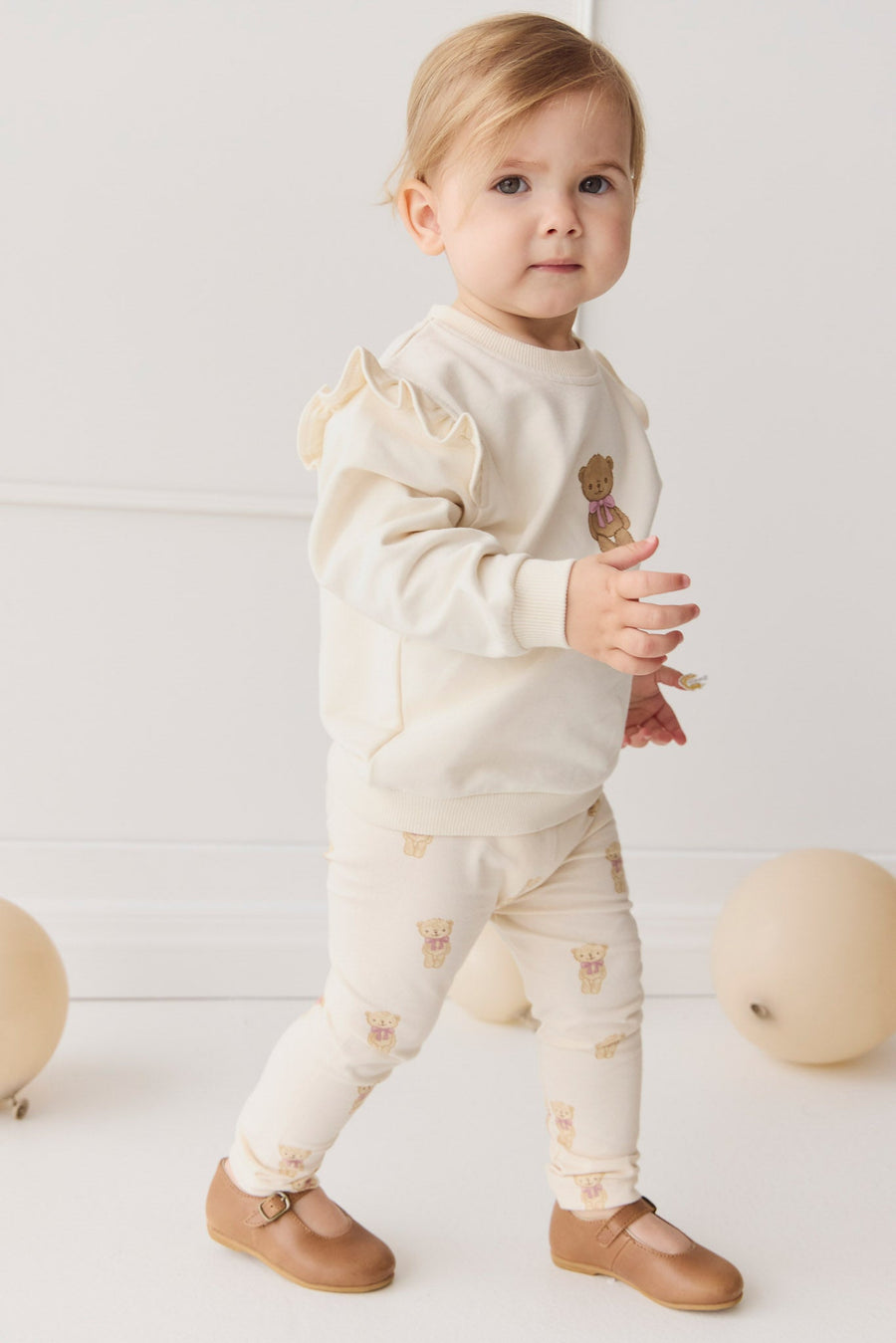 Organic Cotton Maple Sweatshirt - Cloud Little Georgie Childrens Top from Jamie Kay Australia