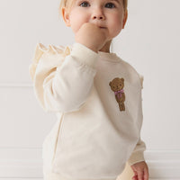 Organic Cotton Maple Sweatshirt - Cloud Little Georgie Childrens Top from Jamie Kay Australia