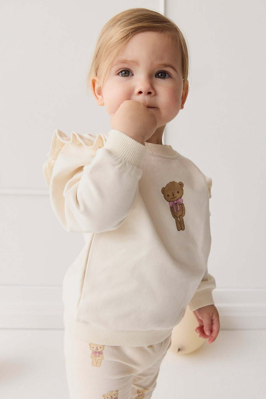 Organic Cotton Maple Sweatshirt - Cloud Little Georgie Childrens Top from Jamie Kay Australia