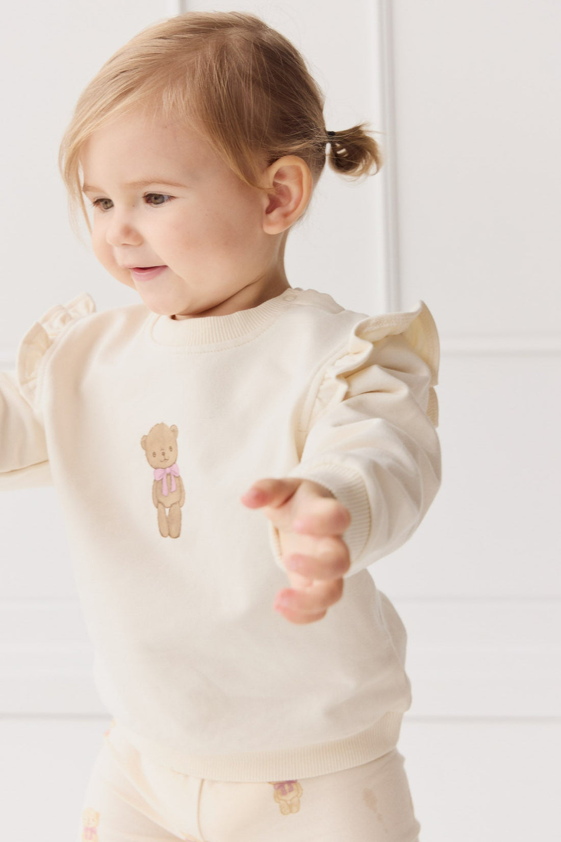 Organic Cotton Maple Sweatshirt - Cloud Little Georgie Childrens Top from Jamie Kay Australia