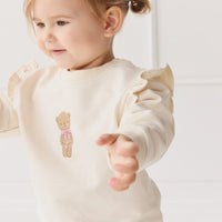 Organic Cotton Maple Sweatshirt - Cloud Little Georgie Childrens Top from Jamie Kay Australia