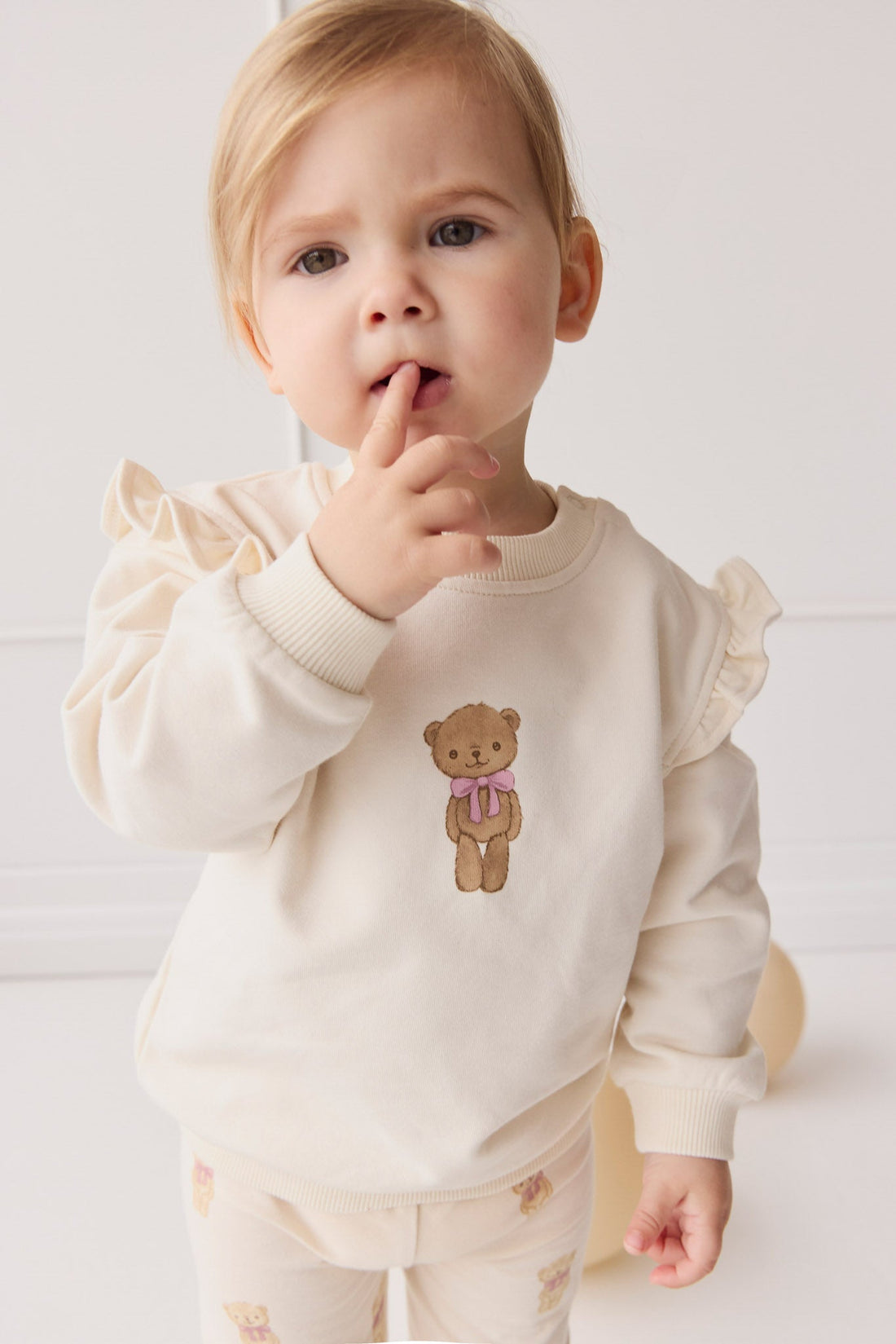 Organic Cotton Maple Sweatshirt - Cloud Little Georgie Childrens Top from Jamie Kay Australia