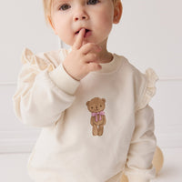 Organic Cotton Maple Sweatshirt - Cloud Little Georgie Childrens Top from Jamie Kay Australia