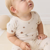 Organic Cotton Hudson Short Sleeve Bodysuit - Le Champignon Childrens Bodysuit from Jamie Kay Australia