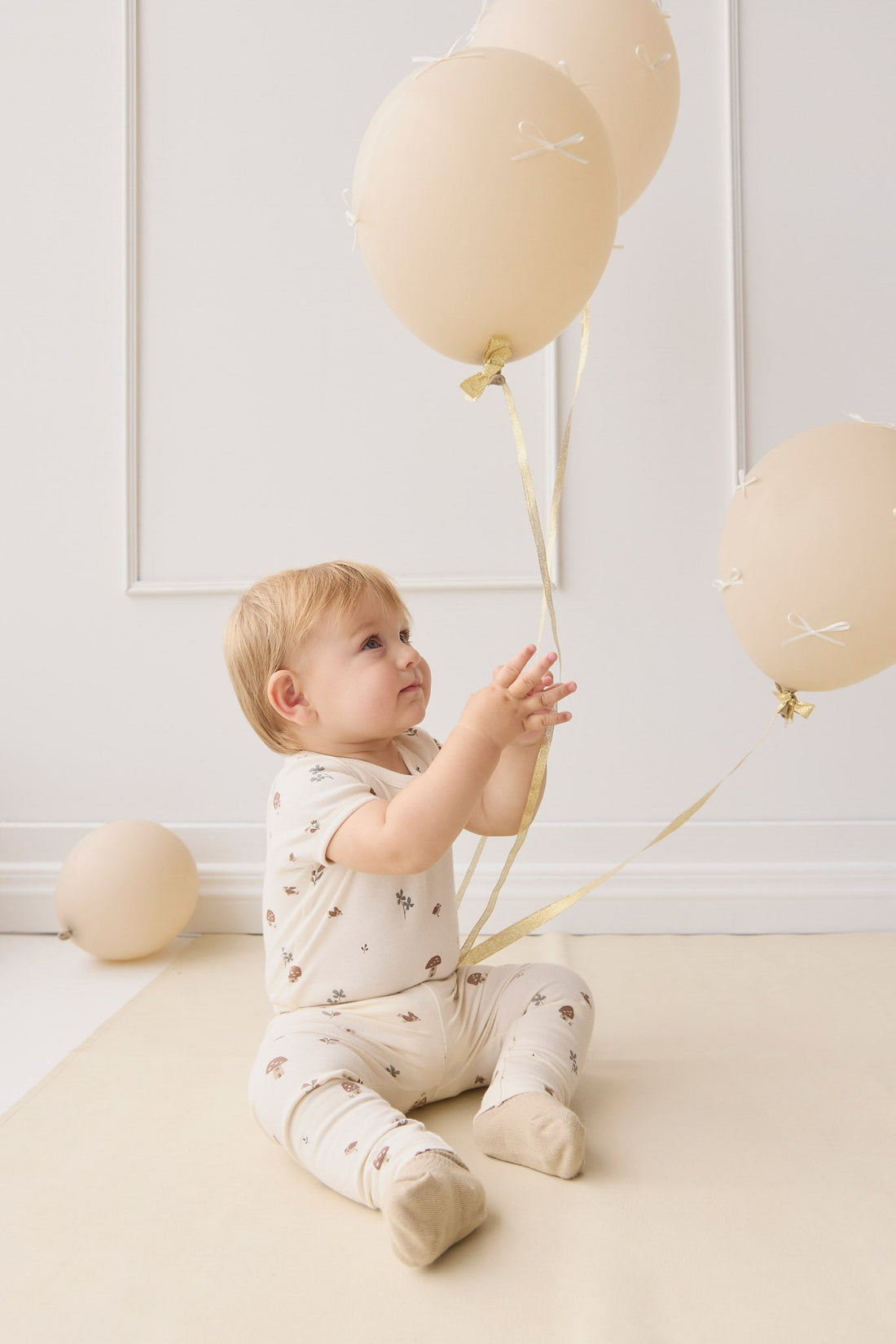 Organic Cotton Hudson Short Sleeve Bodysuit - Le Champignon Childrens Bodysuit from Jamie Kay Australia