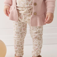 Organic Cotton Everyday Legging - Moons Woolen Ball Childrens Legging from Jamie Kay Australia