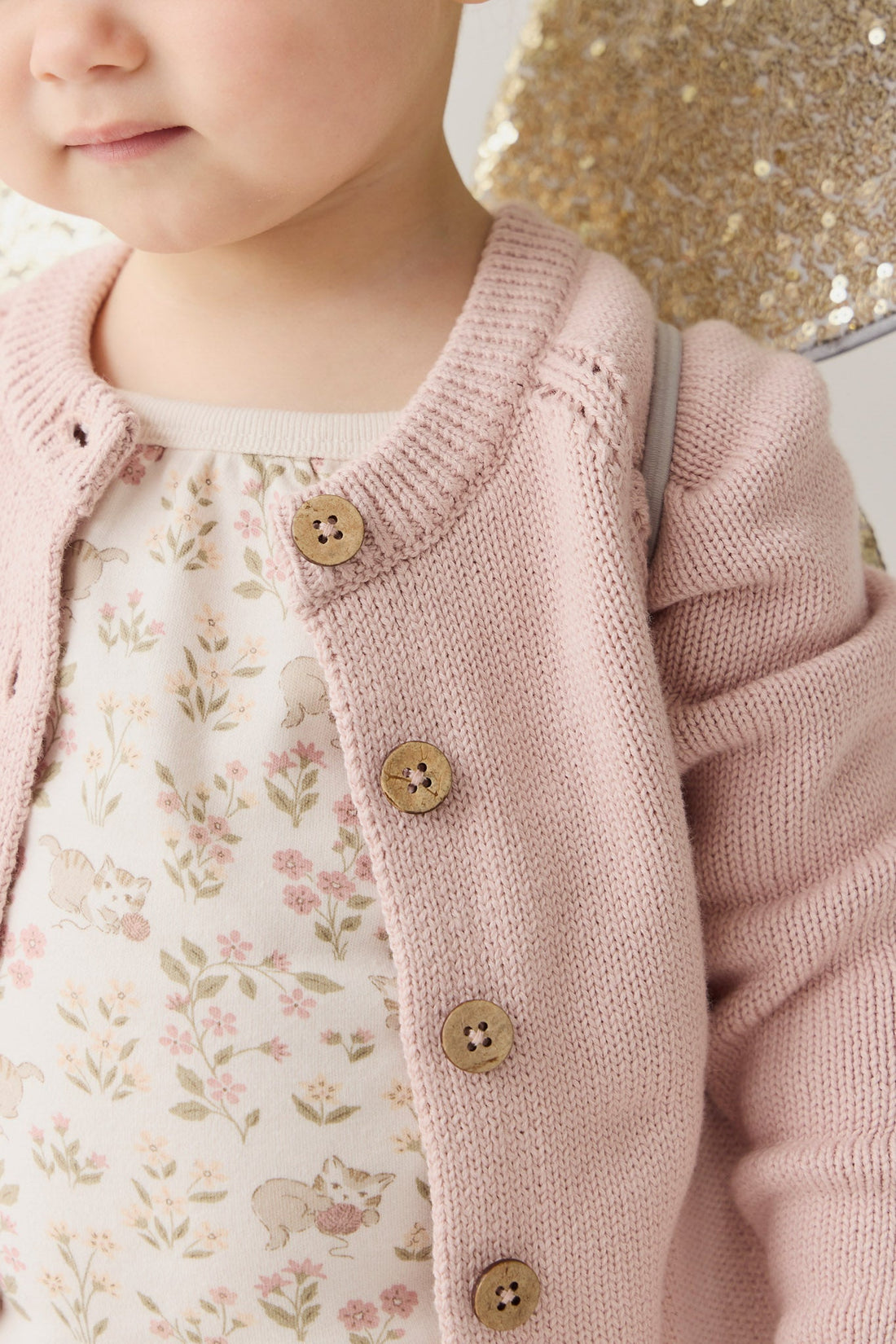 Ava Cardigan - Shell Pink Childrens Cardigan from Jamie Kay Australia