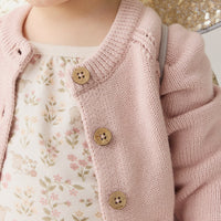 Ava Cardigan - Shell Pink Childrens Cardigan from Jamie Kay Australia