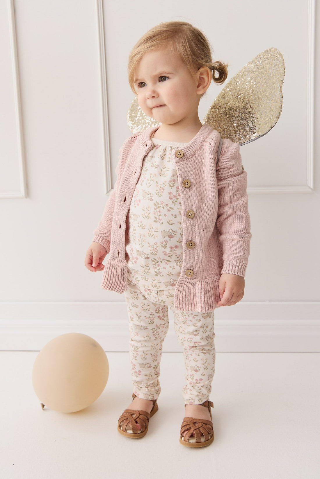 Organic Cotton Everyday Legging - Moons Woolen Ball Childrens Legging from Jamie Kay Australia