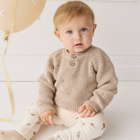 Sam Knitted Jumper - Malt Fleck Childrens Jumper from Jamie Kay Australia