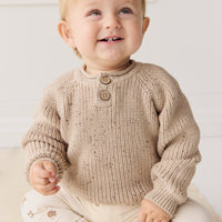 Sam Knitted Jumper - Malt Fleck Childrens Jumper from Jamie Kay Australia