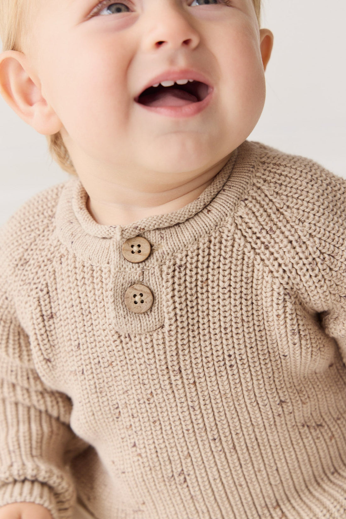 Sam Knitted Jumper - Malt Fleck Childrens Jumper from Jamie Kay Australia